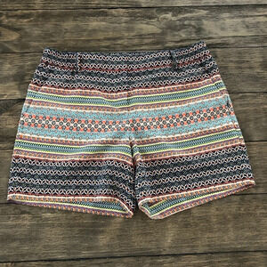 The Limited Dressy Floral Geo Shorts elastic back